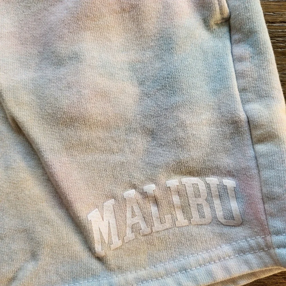 Hollister Malibu Tie Dye Sweat Shorts Ultra High Rise Pastel Fleece Small